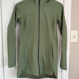 Green Hooded Zip-Up Jacket